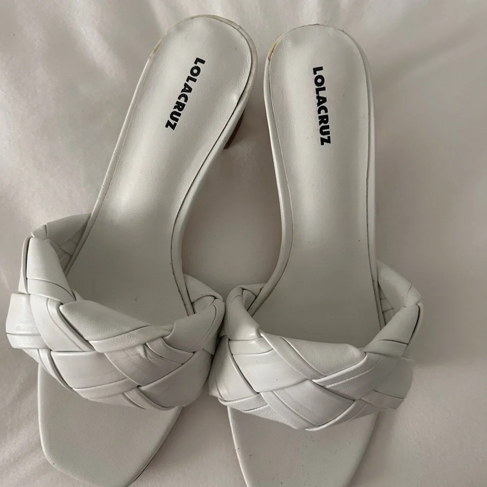 Chic White Heeled Sandals